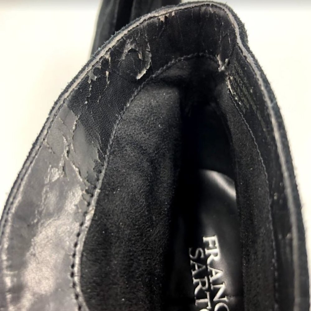 Franco Sarto Women's Black Suede Leather Booties - Picture 6 of 12